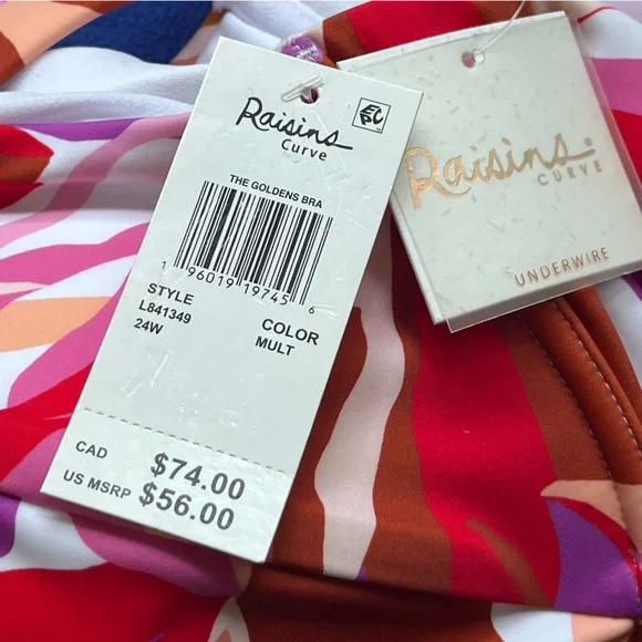 Raisins Curve Women's Two Piece Plus Size Bikini, Size 24W - Picture 11 of 16